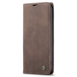 iPhone 12 Series Caseme Leather Flip Cover - Coffee Brown