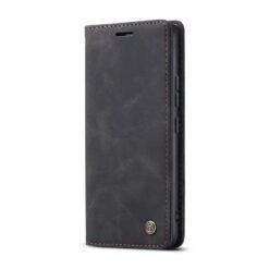 iPhone 12 Series Caseme Leather Flip Cover - Black