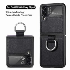 Alternative view of Samsung Galaxy Z Flip 3/4 5G Series Luxury Premium Anti-Scratch Leather Case