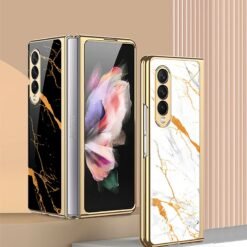 Alternative view of Marble Luxury Gold Electroplated Case for Samsung Galaxy Z Fold 3/4/5 Series