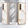 Marble Luxury Gold Electroplated Case for Samsung Galaxy Z Fold 3/4/5 Series