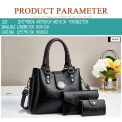 Alternative view of Fashion High Quality PU Leather Small Women Tote Hand Bags Crossbody