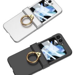 Alternative view of Samsung Galaxy Z Flip 5 5G GKK Ring Holder Hinged Case with Screen Film Protective Cover