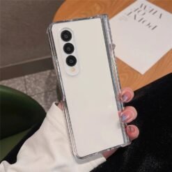 Samsung Galaxy Z Fold 3/Z Fold 4/Z Fold 5 NINKI Crystal Clear Transparent with S Pen Slot Hinge Protective Case