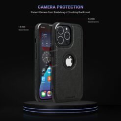 Alternative view of Luxury Premium PU Business Style Leather Stitching Case Cover For iPhone Series