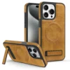 Luxury Magnetic Back Cover Wireless Charging Leather  Case For iPhone 13 14 15 16 ProMax Series