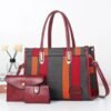 New Arrival QUEEN 3 Piece Retro casual portable Hot Sale contrast color Tote fashion hand bag