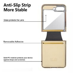 Alternative view of Samsung Galaxy Z Flip 5 & 6 Series Ring Holder Buckle PU Leather Hinge Case