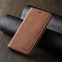 Oppo Reno 12/12F Series Fornwenw Leather Flip Cover - Brown
