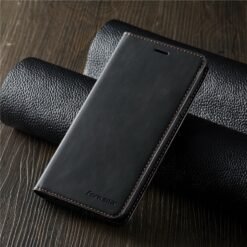 Oppo Reno 12/12F Series Fornwenw Leather Flip Cover - Black