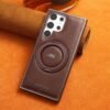 Fun Casery Magnetic Kickstand Shockproof Leather Case for SAMSUNG GALAXY S25/S24 ULTRA SERIES