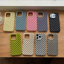 Alternative view of Luxury Premium Unique Creative Hollow 3D Pearl Design Soft TPU Shockproof Mobile Phone Cover for iPhone Series
