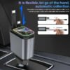 4 in1 Retractable Car Charger with USB Roof Star Type-C Cable Fast Charging Cigarette Lighter Adapter