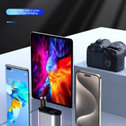 Alternative view of 120W 4 IN 1 Retractable Car Charger USB C Cable  Fast Charge Cord Adapter PD QC3.0