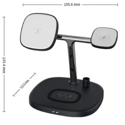 Alternative view of WiWU Smart 4 in 1 Wireless Magnetic Adjustable 15W Wireless Fast Charger for iPhones