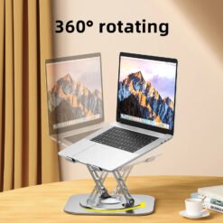 360-Degree Rotation Holder Vertical Aluminium Adjustable Portable Laptop Table Stand