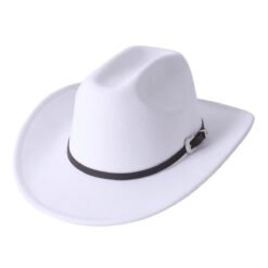 Alternative view of British Style Cowboy Hat Fashion Chic Unisex Solid Color Jazz Hat