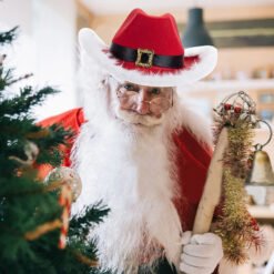 Alternative view of Luxury Premium Fashion Santa Claus Party Christmas Luminous Cowboy Hat