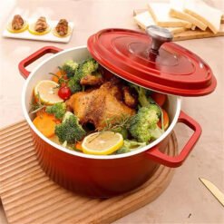 Alternative view of Luxury Premium Modern Design Enamel Cast Iron Cookware High Quality Metal Pans Casserole Set