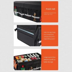 Alternative view of Luxury Premium Large Capacity Collapsible Premium Durable Storage Car Trunk Organizer