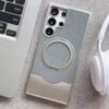 Luxury Premium Walnut Wood Metal Magsafe Wireless Shockproof Cover For Samsung S Series