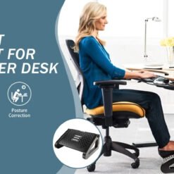 Alternative view of Luxury Premium Ergonomic Foot Rest With Massage Rollers For Home Office Work Desk Leg Rest Pain Relief
