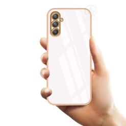 Alternative view of Luxury Premium Electroplated Gold Plated Case Cover and 3D Glass Protector For Samsung Galaxy A14/A34/A54