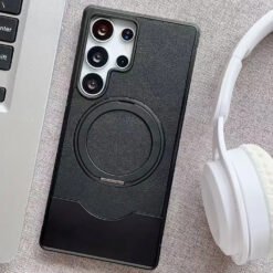 Alternative view of Luxury Premium Walnut Wood Metal Magsafe Wireless Shockproof Cover For Samsung S Series