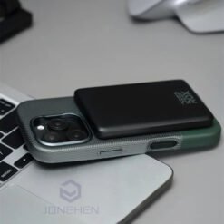 Alternative view of Luxury Premium Business Hit Color Relief Leather Wireless Charging Case Cover For iPhone Series