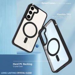Luxury Premium Magsafe Transparent TPU Bumber Case Cover For Samsung Galaxy S23/S23 Plus