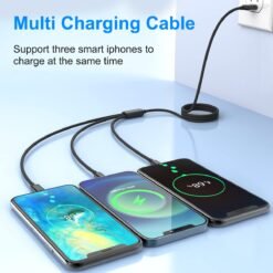 Alternative view of 3 In 1 Multi Port USB Type C  Nylon Braided Universal Charging Cable