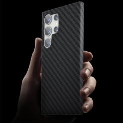 Luxury Premium Trendy Carbon Fiber Texture Phone Bumper Shockproof Hard Case Cover For Samsung Galaxy S Series