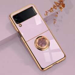 Alternative view of Luxury Premium Electroplated Finger Ring Case For Samsung Galaxy Z Flip Series