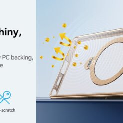 Alternative view of Luxury Premium Fashion Clear Magnetic With Metal 360 Rotation Stand Bumper Shockproof Case For Samsung Galaxy S Series