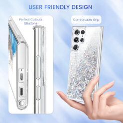 Luxury Premium Cute Flowing Glitter Sparkle Dynamic Quicksand Case Cover For Samsung Galaxy S24 Ultra
