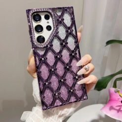 Alternative view of Luxury Premium Fashion Glitter Electroplating Rhinestone Flower  Case Cover for Samsung Series