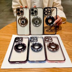 Luxury Premium Rotating Ring HolderMagsafe Wireless Charging Shockproof Transparent Case Cover For iPhone Series