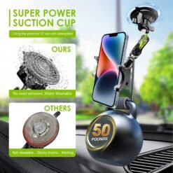 Leepiya Car Phone Mount Video Recording Universal Magic Arm Suction Car Phone Mount  Holder
