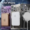 Luxury Premium Wireless Frameless with Magsafe Kickstand 360° Rotatable Magnetic Stand Case Cover For iPhone 14 Pro Max