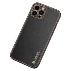 Alternative view of Dux Ducis Yolo Leather Electroplated Case Cover and 3D Glass Protector for iPhone 15 pro/15 Pro Max
