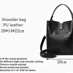 Alternative view of Yogodlns Retro Alligator Crocodile Large Capacity Crossbody Shoulder Messenger Bag