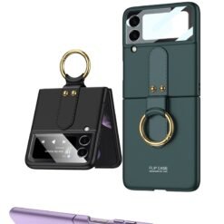 Luxury Premium Finger Ring Case Cover For Samsung Galaxy Flip 3 5G and Z Flip 4 5G