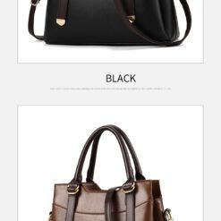 Alternative view of Luxury Premium PU Leather Satchel Shoulder Messenger Tote Purse Crossbody Bag