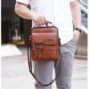 Luxury Brand JEEP Vintage Leather Messenger Shoulder Bag