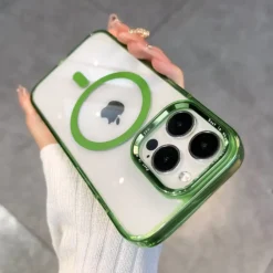 Alternative view of Luxury Shockproof Transparent Magsafe Magnetic Clear Acrylic Hard Case Cover For iPhone Series