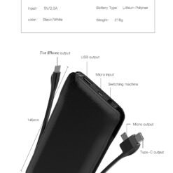 Alternative view of Awei P51K 10,000mAh Fast Charging Portable Power Bank
