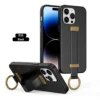 New Ring Design Bracket Wrist Brace Silicone Leather Case Cover for IPhone Series