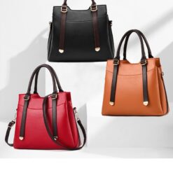 Luxury Premium PU Leather Satchel Shoulder Messenger Tote Purse Crossbody Bag