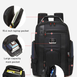 Luxury REJS Anti Theft Backpacks with Charging Waterproof Travel Business Bag