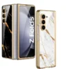 Luxury Premium Electroplated Marble Case Cover For Samsung Galaxy Z Fold 5 5G